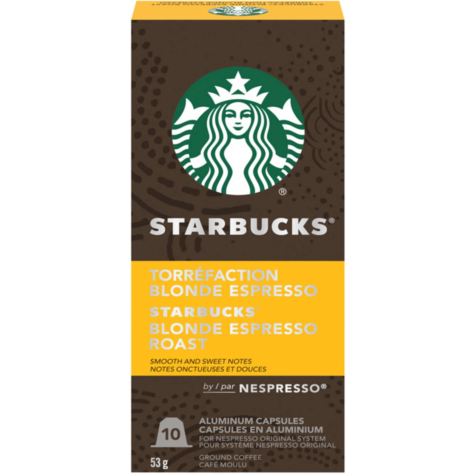 Capsules Starbucks Blonde Expresso Roast boite10