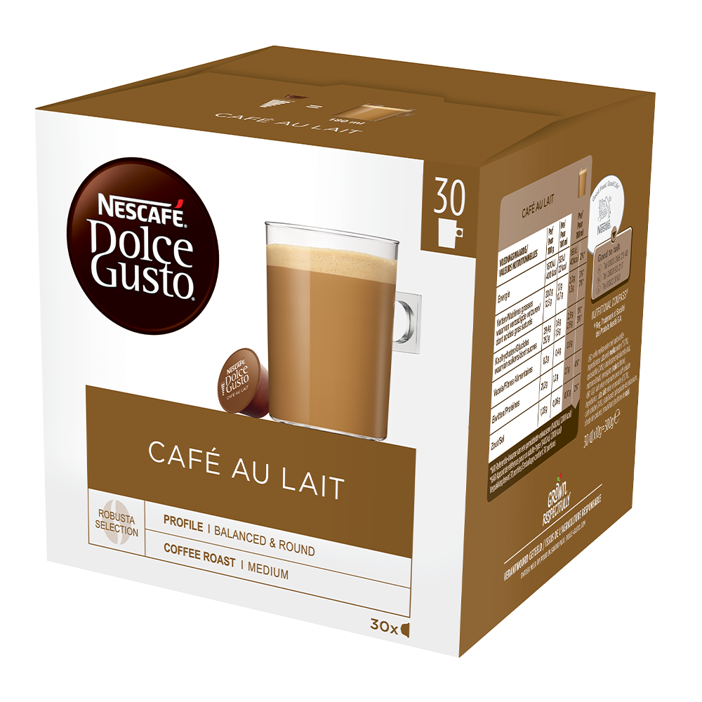 Dolce Gusto Cafe au lait Boite XL 30