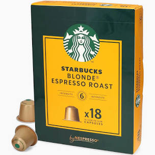 Capsules Starbucks Blonde espresso Roast x18